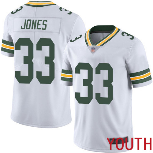 Green Bay Packers Limited White Youth #33 Jones Aaron Road Jersey Nike NFL Vapor Untouchable